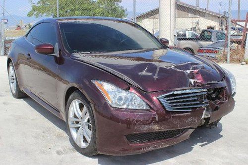 2009 infiniti g37 convertible damaged salvage low miles perfect summer car l@@k!