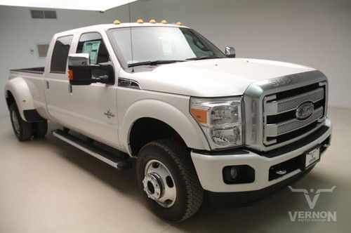 2013 drw platinum crew 4x4 fx4 navigation sunroof leather heated v8 diesel