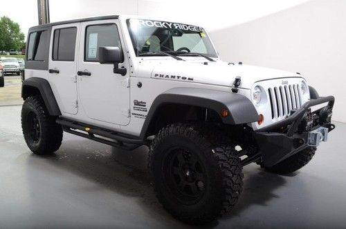 New 2013 jeep wrangler 4dr rocky ridge phantom lifted warranty free shipping