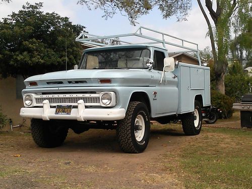1966 chevy k-20 4x4 factory original utility truck