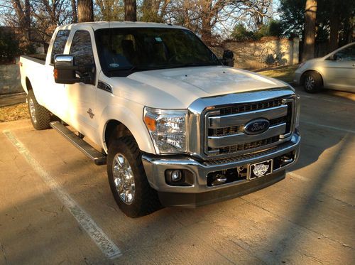 F350, lariat, work truck, wench truck, ford, 4 door, 4x4, white, long bed