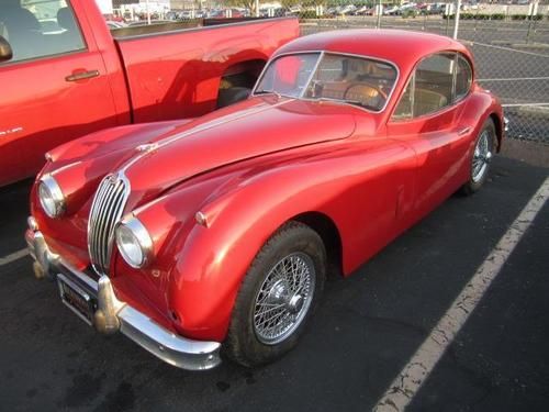 65 jaguar xk140 red with tan interior barn find