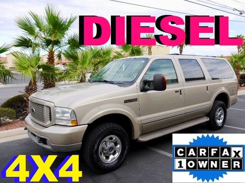 2004 ford excursion limited 4x4 turbo diesel 1 owner 3rd seat clean *no reserve*