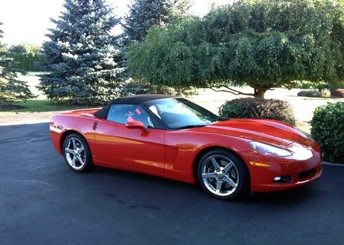 2007 chevrolet corvette convertible, lt3 and z51 packages, victory red and mint