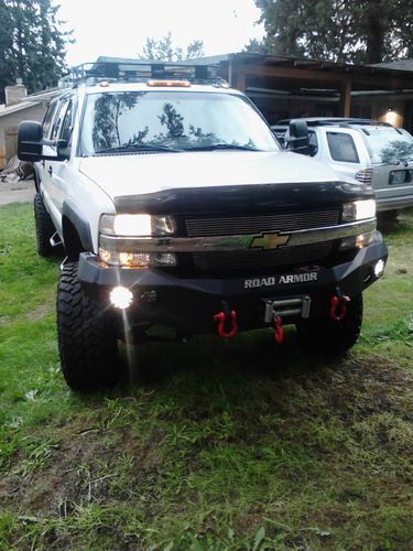 chevy 2500HD crew cab duramax 4x4 lifted 6'' canopy winch totally rebuilt 2010, image 4