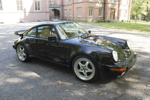 1987 Porsche 911 Turbo 930 Carrera Coupe 2-Door 3.3L Black w/ Tan Interior, image 3