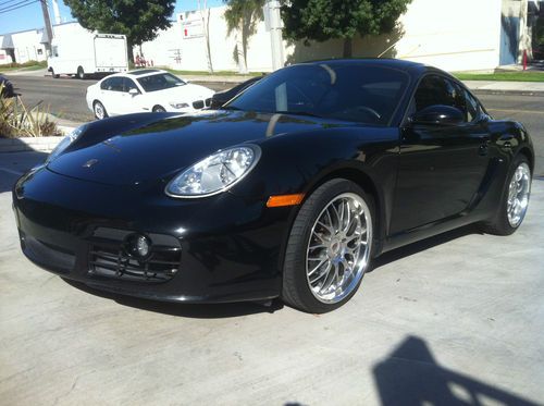 2008 porsche cayman black on black 5 speed manual staggered wheels heated seats