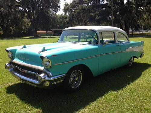 1957 Chevrolet 210 2 Door Post Sedan with updated drivetrain & patina (55 56 57), US $16,750.00, image 16
