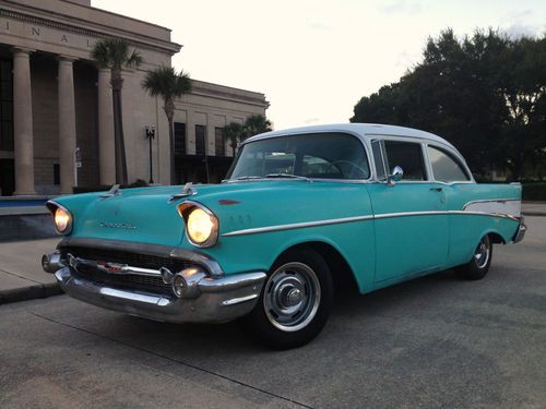 1957 Chevrolet 210 2 Door Post Sedan with updated drivetrain & patina (55 56 57), US $16,750.00, image 18