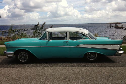 1957 Chevrolet 210 2 Door Post Sedan with updated drivetrain & patina (55 56 57), US $16,750.00, image 20