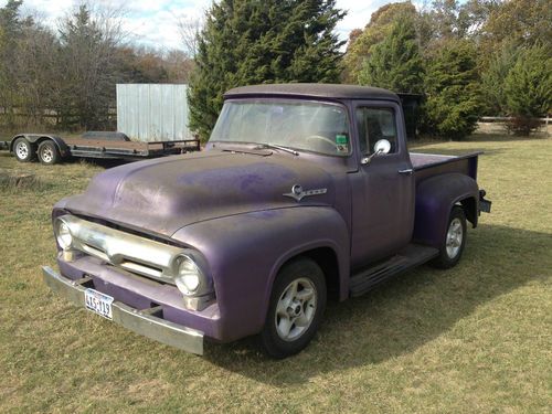 1956 ford f100 running driving project, hot rod, rat rod, barn find