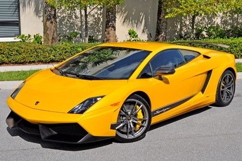 Lamborghini gallardo superleggera! pearl yellow over black loaded car!