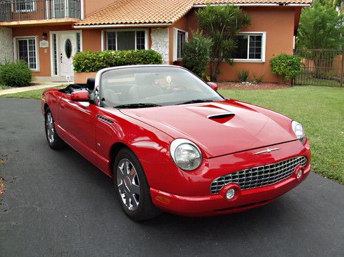 2003 ford t-bird thunderbird 53k miles collectors cond. 35 pic hard top