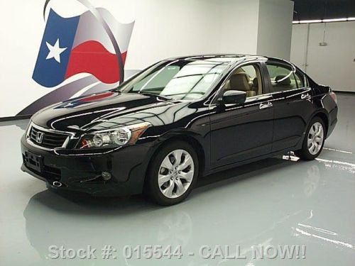 2008 honda accord ex-l v6 sedan sunroof htd leather 60k texas direct auto