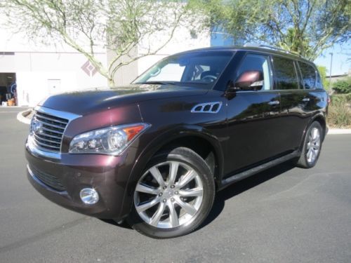 Tech navigation camera pkg rear tv dvd 22 wheels 1 owner like 09 10 11 13 qx 56