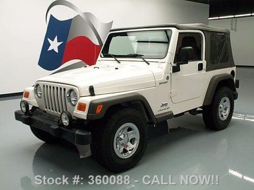 2005 jeep wrangler sport 4x4 convertible cd audio 41k texas direct auto