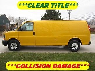 2010 gmc savana g3500 ext cargo rebuildable wreck clear title