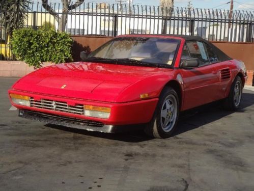 1989 ferrari mondial t cabriolet damaged salvage runs! classic collectors item!!