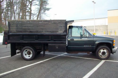 Chevy dump truck 3500hd turbo diesel 10 foot rugby body low one owner miles nice