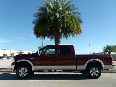 Ford f250 crew cab lariat 4x4 fx4 **turbo diesel**florida truck**low reserve**