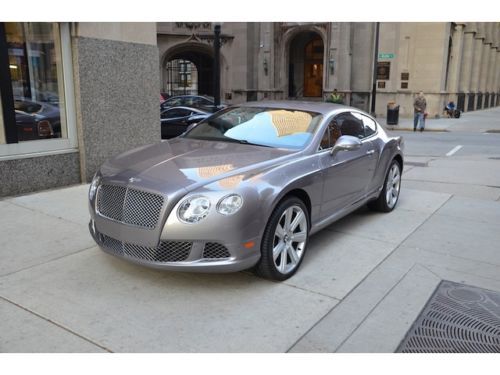 2012 bentley continental gt.  silver tempest with newmarket tan.