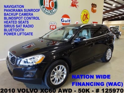 2010 xc60 t6 awd,pano roof,nav,back-up,htd lth,dynaudio,18in whls,50k,we finance