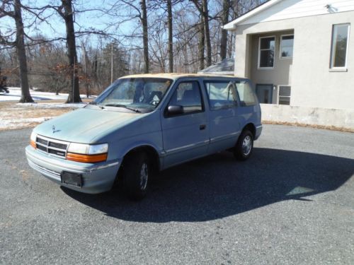 1992 dodge caravan c/v mini cargo van low miles runs good no reserve economical