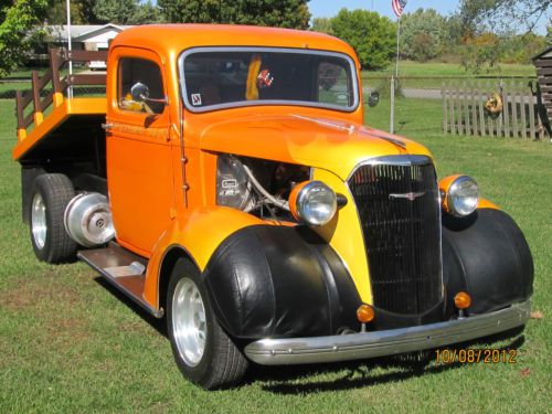 1937 chevy pick-up street rod v8 loaded restored tilt flatbed and no-reserve