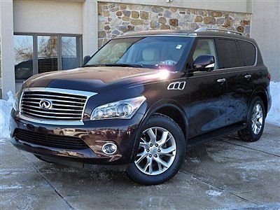 2011 infiniti qx56 awd navigation, rear dvd entertainment, bench 2nd row seat