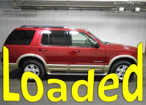 Clean eddie bauer loaded ffv air sunroof red gas leather dvd suv 4.0l cd mp3