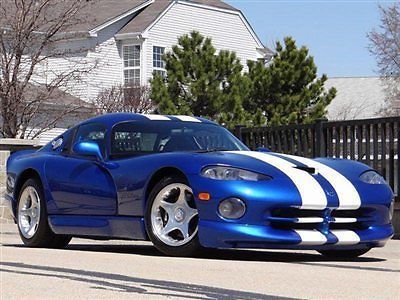 1997 viper gts hennessey venom 600hp blue/white only 17k mls private collection!
