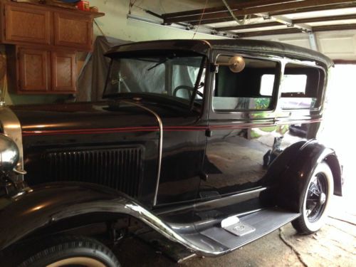 1930 ford model a tudor-black on black -texas