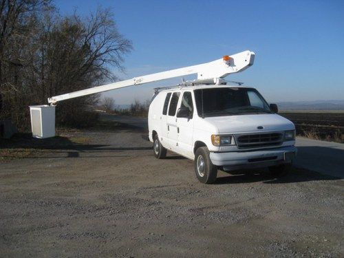 2001 ford e350 super duty 35' wh bucket boom van