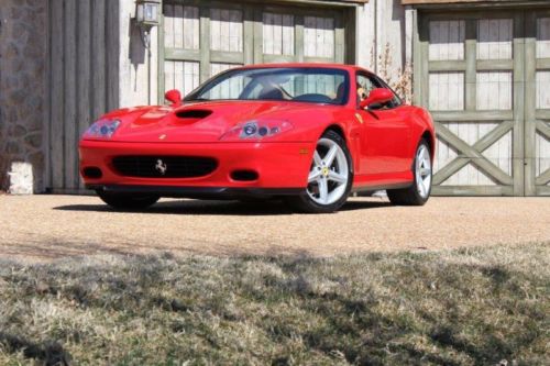 2002 ferrari 575 m maranello recent service corsa red over beige low miles