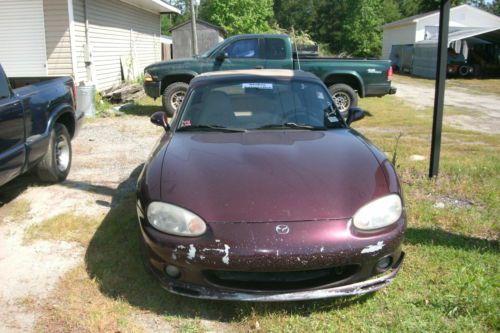 2000 mazda mx-5 miata-conv top-new clutch-leather-maroon