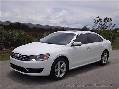 2012 vw passat se tdi turbo diesel 40 mpg one owner sunroof clean carfax fl car