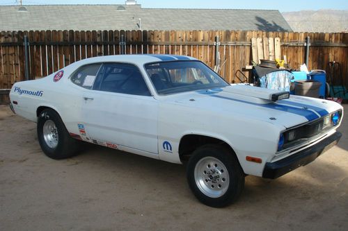 1970-1972 plymouth duster drag car, street roller