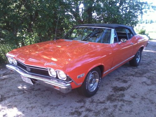 1968 chevrolet chevelle ss 396 convertible orange