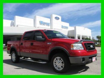 06 red fx-4 off road 4wd 5.4l v8 crew cab truck *cd changer *alloy wheels *fl