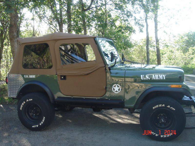 1983 cj 7 army clone - head-turner