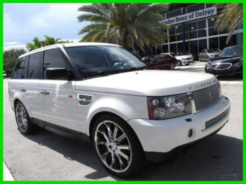 08 alaska white range rover sport hse 4.4l v8 4wd suv *dvd video *navigation