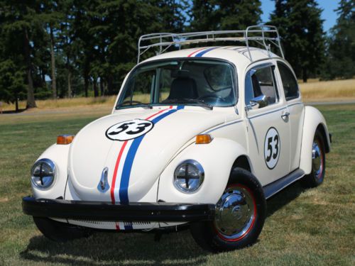 Herbie the love bug 53 classic vw volkswagen super beetle runs &amp; drives great