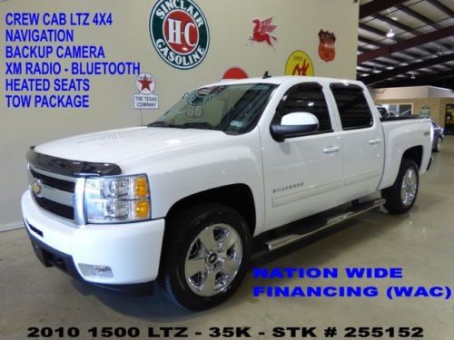 2010 silverado 1500 ltz 4x4,6.2l,nav,back-up,htd lth,chrome 20&#039;s,35k,we finance!