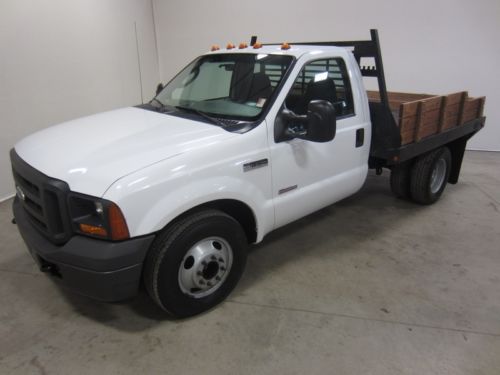 05 ford f350 xl 6.0l power stroke turbo diesel rwd 9ft flat bed 80pics