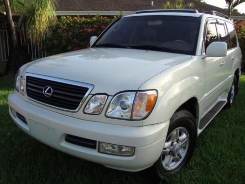 Lexus lx470 4wd suv 4x4 no accident clean title pearl white nr florida fl