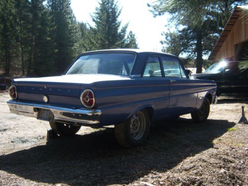 1964 falcon futura 2 dr sedan, 302 c4, rust free cal car, needs paint &amp; interior