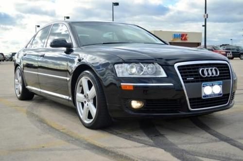 2006 audi a8 quattro 4dr sdn black w/alcantra suede interior!