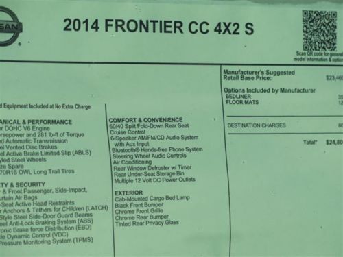 2014 Nissan Frontier S, US $23,538.00, image 7