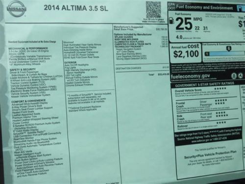 2014 Nissan Altima 3.5 SL, US $28,893.00, image 7