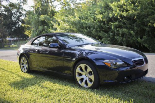 2006 bmw 650i black convertible 2-door 4.8l 84k miles, well maintained